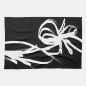 Linge De Cuisine Orchidée Noir : Abstrait noir et blanc (Horizontal)