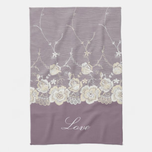 Linge De Cuisine Orchidée romantique violet floral