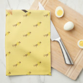 Linge De Cuisine Orchidée vanille et haricot vanille (Quart Plié)