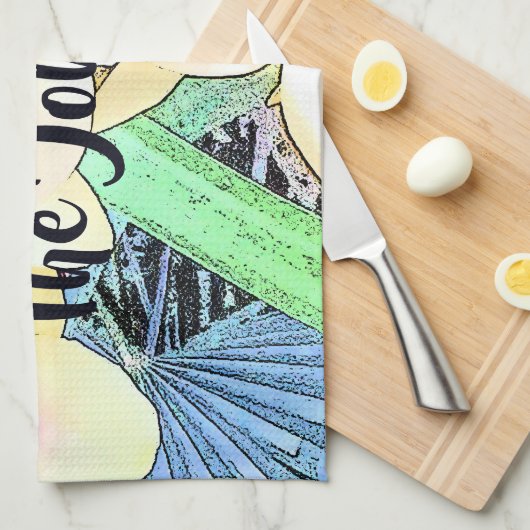 Linge De Cuisine Orchidées blanches et violettes (Quart Plié)