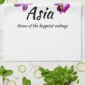 Linge De Cuisine Orchidées d'Asie (Plié)