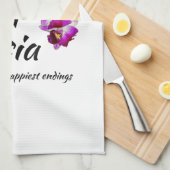 Linge De Cuisine Orchidées d'Asie (Quart Plié)