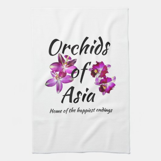 Linge De Cuisine Orchidées d'Asie (Vertical)