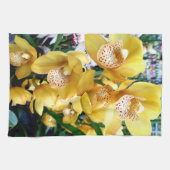 Linge De Cuisine Orchidées du Cymbidium jaune (Horizontal)