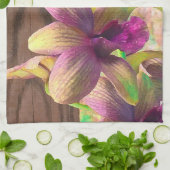 Linge De Cuisine Orchidées en floraison (Plié)