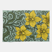 Linge De Cuisine Orchidées jaunes (Horizontal)