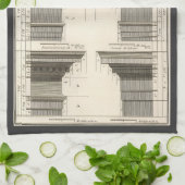 Linge De Cuisine Ordres d'architecture, entablements vintage (Plié)