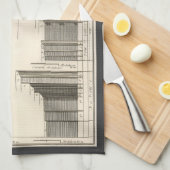 Linge De Cuisine Ordres d'architecture, entablements vintage (Quart Plié)