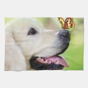 Linge De Cuisine Oreiller À Lancer Du Labrador Et Du Papillon