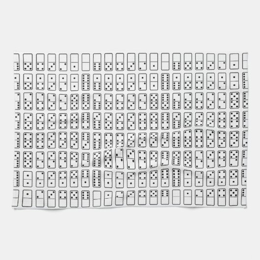 Linge De Cuisine Original black and white domino (Horizontal)