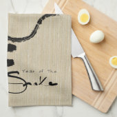 Linge De Cuisine Original chinois Snake Année 2025 choisir la coule (Quart Plié)