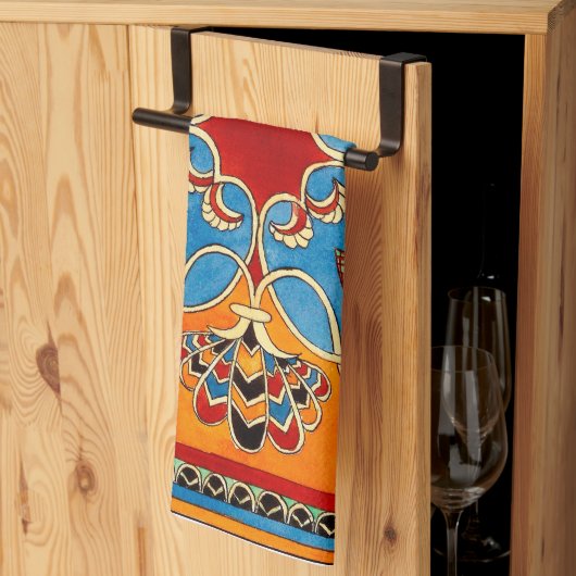 Linge De Cuisine Ornement assyrien vintage (Pliage en tiers)