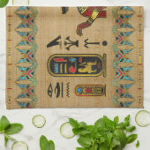 Linge De Cuisine Ornement d'Anubis d'Egyptien sur le papyrus (Plié)