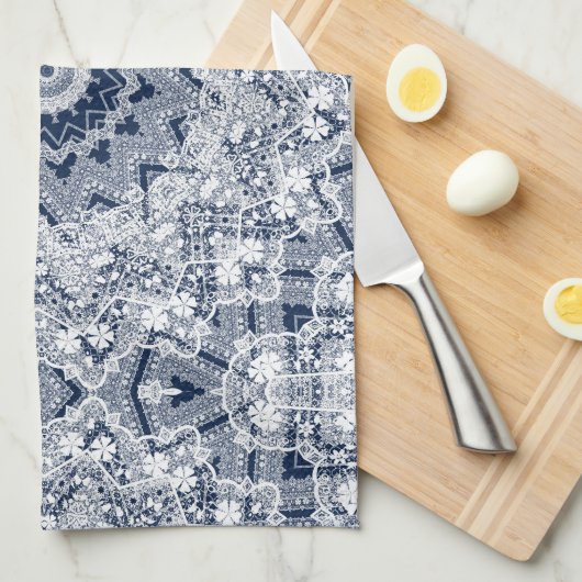 Linge De Cuisine Ornement dentelle (Quart Plié)