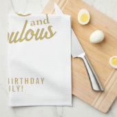 Linge De Cuisine Ornement élégant 50 et Fabuleux 50e anniversaire (Quart Plié)