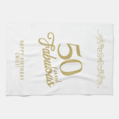 Linge De Cuisine Ornement élégant 50 et Fabuleux 50e anniversaire (Horizontal)