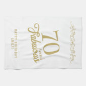 Linge De Cuisine Ornement élégant 70 et Fabuleux 70e anniversaire (Horizontal)