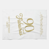 Linge De Cuisine Ornement élégant 90 et Fabuleux 90e anniversaire (Horizontal)