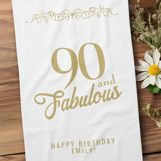 Linge De Cuisine Ornement élégant 90 et Fabuleux 90e anniversaire