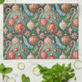 Linge De Cuisine Ornements de Fêtes (Plié)