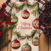 Linge De Cuisine Ornements de Joyeux Noël et Branches de Pin