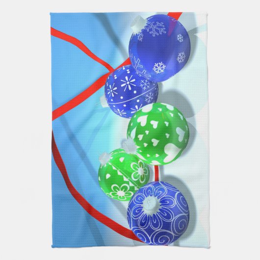 Linge De Cuisine Ornements de Noël (Vertical)