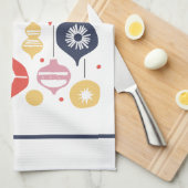 Linge De Cuisine Ornements rétro (Quart Plié)