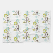 Linge De Cuisine Ornements rétro, cuisine du milieu du siècle (Horizontal)