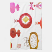 Linge De Cuisine Ornements rouges audacieux de Waterclor (Vertical)