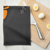 Linge De Cuisine Os de poisson orange (Quart Plié)