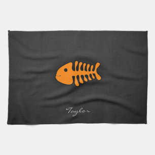 Linge De Cuisine Os de poisson orange