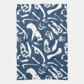 Linge De Cuisine Os dinosaures (Bleu) (Vertical)