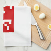Linge De Cuisine OTAKU 8 bits Pixel japonais Katakana BLOC (Quart Plié)