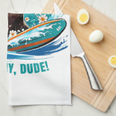 Linge De Cuisine Otter de surf 841 Otter My Way Dude California Ott (Quart Plié)