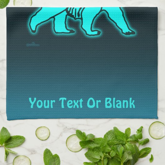 Linge De Cuisine Ours bleu Kodiak (Plié)