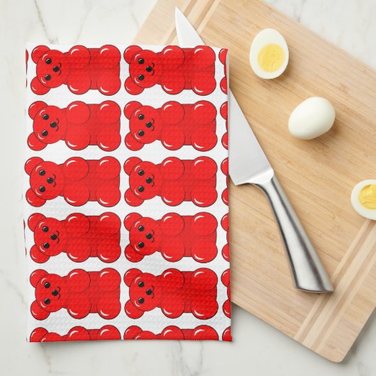 Linge De Cuisine Ours en caoutchouc (Quart Plié)