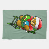 Linge De Cuisine Ours en peluche de Noël (Horizontal)
