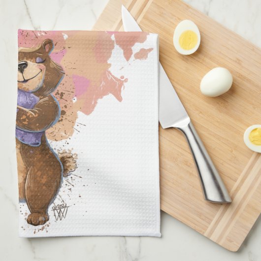 Linge De Cuisine Ours Grand Mama (Quart Plié)