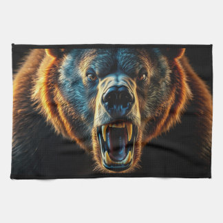 Linge De Cuisine Ours grizzli en colère