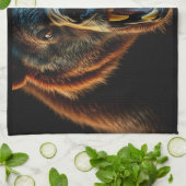 Linge De Cuisine Ours grizzli en colère (Plié)