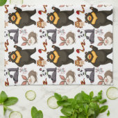 Linge De Cuisine Ours Heureux Et Amis (Plié)