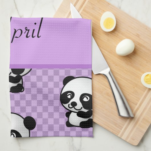 Linge De Cuisine Ours panda (Quart Plié)