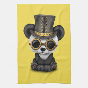 Linge De Cuisine Ours panda CUB mignon de bébé de Steampunk