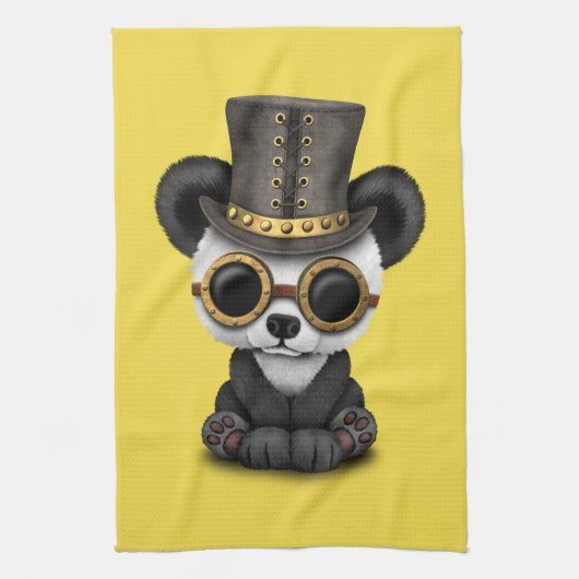 Linge De Cuisine Ours panda CUB mignon de bébé de Steampunk (Vertical)