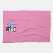 Linge De Cuisine Ours panda de Saint-Valentin avec le coeur (Horizontal)