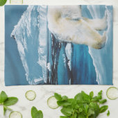 Linge De Cuisine Ours polaire arctique bleu (Plié)