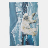 Linge De Cuisine Ours polaire arctique bleu (Vertical)