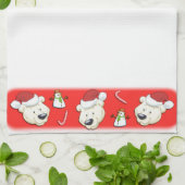 Linge De Cuisine Ours polaire de Noël (Plié)