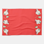 Linge De Cuisine Ours polaire de Noël (Horizontal)
