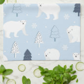 Linge De Cuisine Ours polaires mignons (Plié)